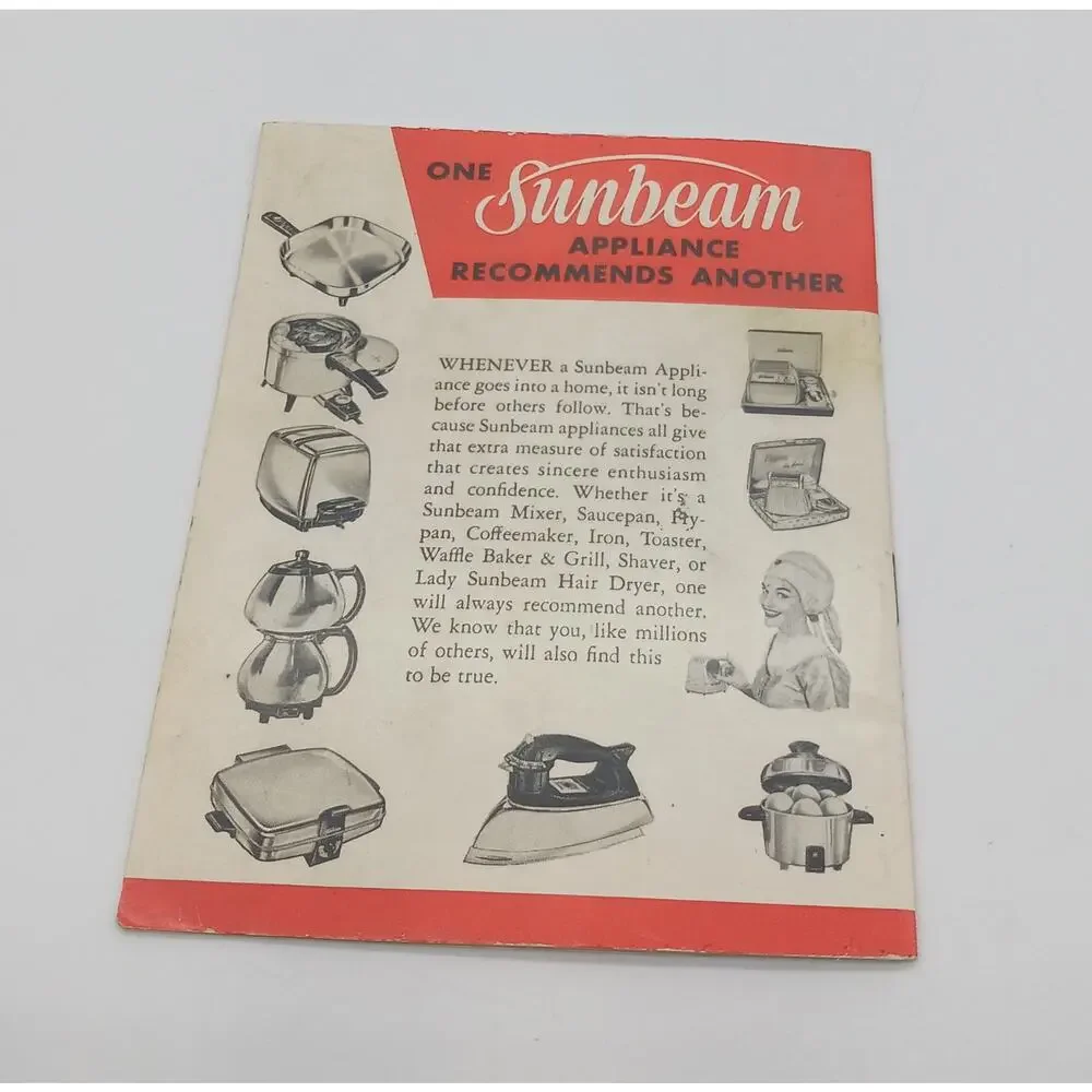 Your New Sunbeam Mixmaster Hand Mixer Recipe & Instruction Book Manual Vintage